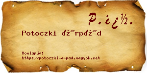Potoczki Árpád névjegykártya