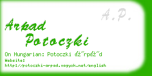 arpad potoczki business card